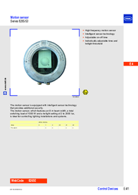 Thumbnail of document Data Sheet Motion sensor Series 8265 53 EN 19990